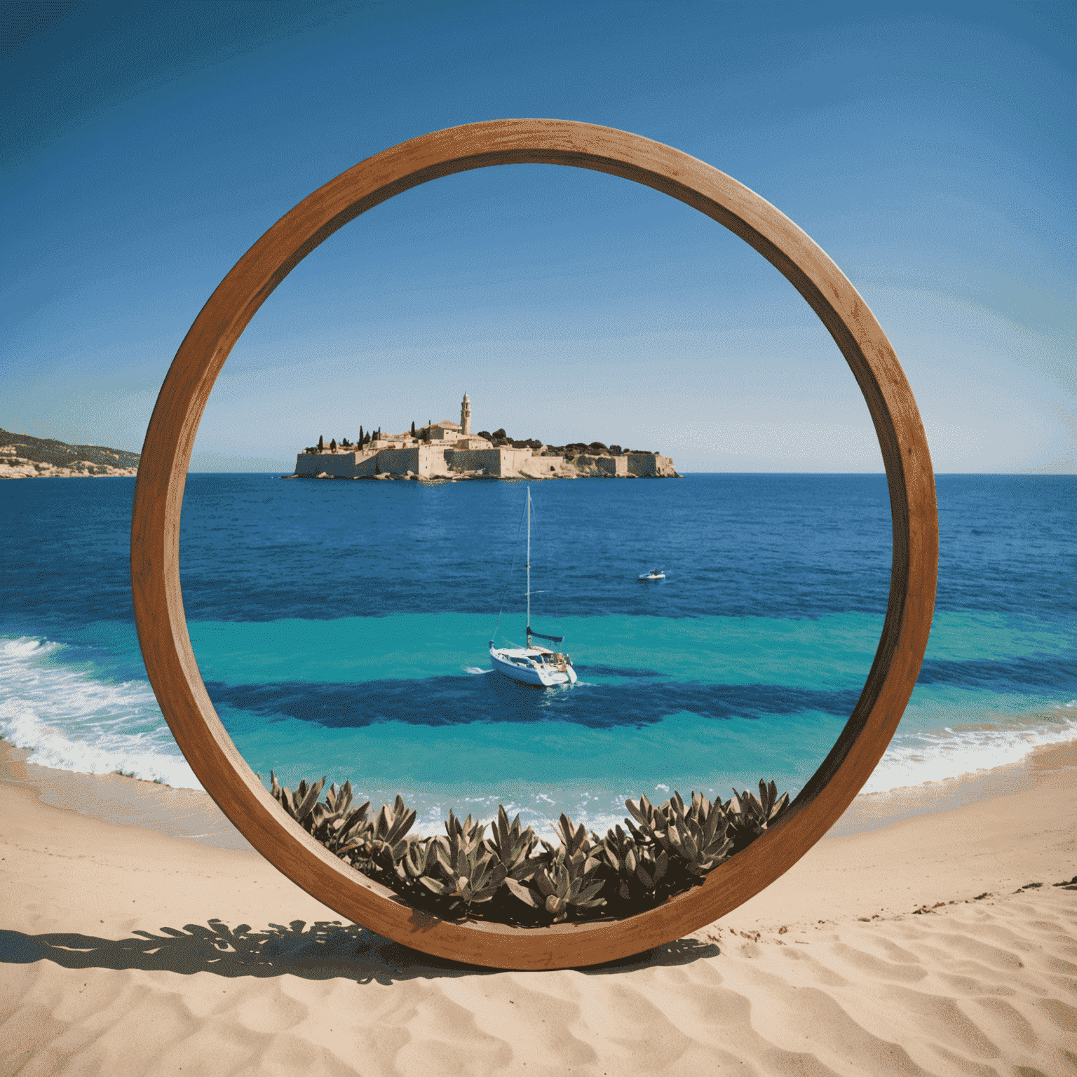 Logo de Mediterranean Clarity con colores del mar Mediterráneo