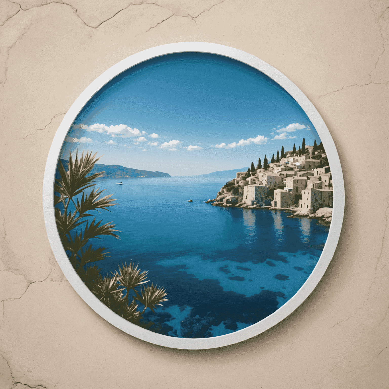 Logo de Mediterranean Clarity con colores del mar Mediterráneo