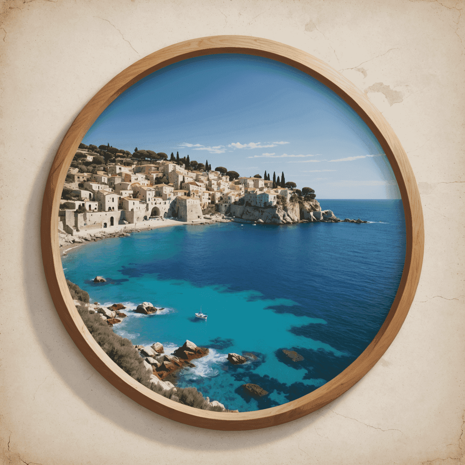 Logo de Mediterranean Clarity con colores del mar Mediterráneo