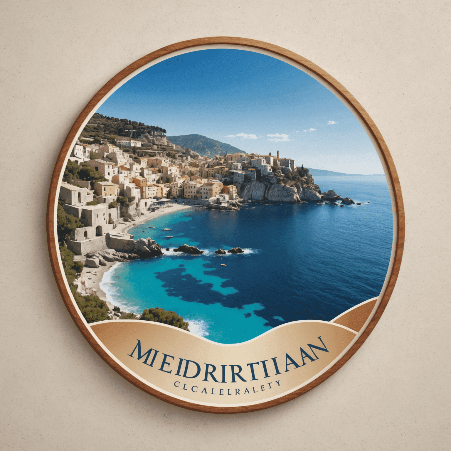 Logo de Mediterranean Clarity con colores del mar Mediterráneo